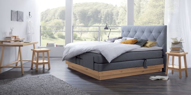 Hotel Boxspringbett 200x220 Alfero H4 verstellbar