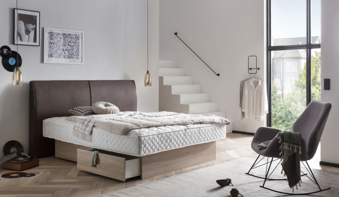 Wasserbett Kammersystem Trevi de Luxe mit Schubladen