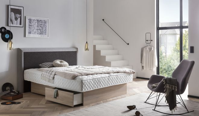 Wasserbett Kammersystem Riva mit Schubladen