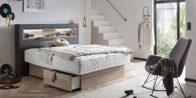 Wasserbett Kammersystem Lorenzo mit Schubladen